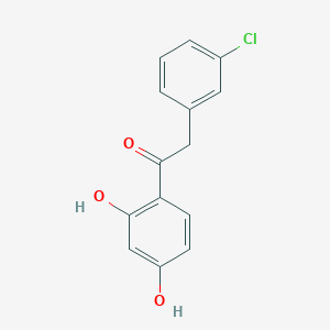 molecular formula C14H11ClO3 B5674028 2-(3-chlorophenyl)-1-(2,4-dihydroxyphenyl)ethanone 