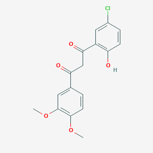 molecular formula C17H15ClO5 B5674029 1-(5-chloro-2-hydroxyphenyl)-3-(3,4-dimethoxyphenyl)-1,3-propanedione 