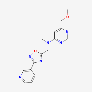 6-(methoxymethyl)-N-methyl-N-[(3-pyridin-3-yl-1,2,4-oxadiazol-5-yl)methyl]pyrimidin-4-amine