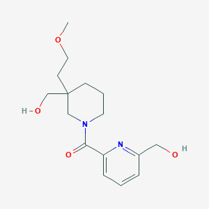 molecular formula C16H24N2O4 B5674060 (6-{[3-(hydroxymethyl)-3-(2-methoxyethyl)-1-piperidinyl]carbonyl}-2-pyridinyl)methanol 