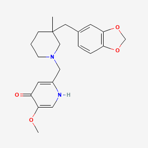 molecular formula C21H26N2O4 B5674063 2-{[3-(1,3-benzodioxol-5-ylmethyl)-3-methylpiperidin-1-yl]methyl}-5-methoxypyridin-4-ol 