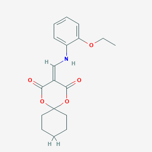 molecular formula C18H21NO5 B5674081 3-{[(2-ethoxyphenyl)amino]methylene}-1,5-dioxaspiro[5.5]undecane-2,4-dione 