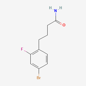 molecular formula C10H11BrFNO B567409 4-(4-Bromo-2-fluorophenyl)butanamide CAS No. 1345471-73-9