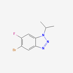 molecular formula C9H9BrFN3 B567410 5-Bromo-6-fluoro-1-isopropyl-1,2,3-benzotriazole CAS No. 1345471-93-3