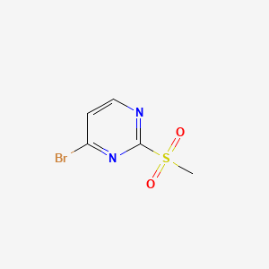 molecular formula C5H5BrN2O2S B567411 4-溴-2-(甲磺基)嘧啶 CAS No. 1208538-52-6
