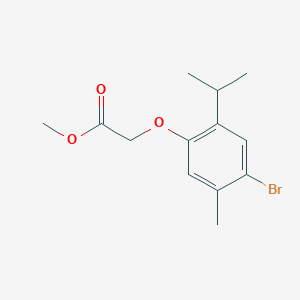 molecular formula C13H17BrO3 B5674124 methyl (4-bromo-2-isopropyl-5-methylphenoxy)acetate 