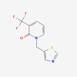 molecular formula C10H7F3N2OS B5674131 1-(1,3-thiazol-5-ylmethyl)-3-(trifluoromethyl)pyridin-2(1H)-one 