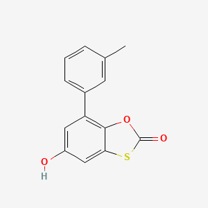 molecular formula C14H10O3S B5674145 5-hydroxy-7-(3-methylphenyl)-1,3-benzoxathiol-2-one 