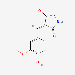 molecular formula C12H11NO4 B5674167 3-(4-hydroxy-3-methoxybenzylidene)-2,4-pyrrolidinedione 