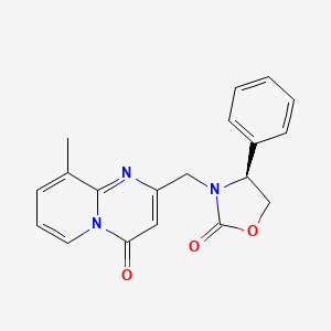 9-methyl-2-{[(4S)-2-oxo-4-phenyl-1,3-oxazolidin-3-yl]methyl}-4H-pyrido[1,2-a]pyrimidin-4-one