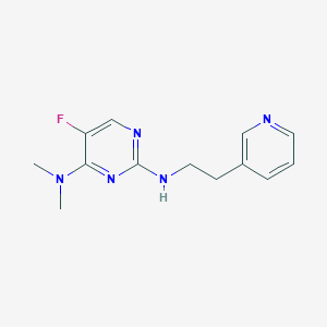 molecular formula C13H16FN5 B5674175 5-fluoro-N~4~,N~4~-dimethyl-N~2~-(2-pyridin-3-ylethyl)pyrimidine-2,4-diamine 