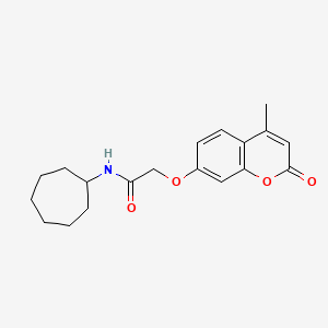 molecular formula C19H23NO4 B5674187 N-cycloheptyl-2-[(4-methyl-2-oxo-2H-chromen-7-yl)oxy]acetamide 