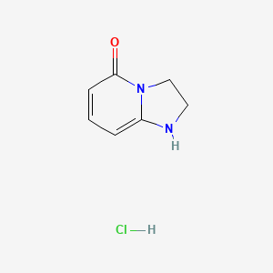 molecular formula C7H9ClN2O B567420 2,3-Dihydroimidazo[1,2-a]pyridin-5(1H)-one hydrochloride CAS No. 1332581-57-3