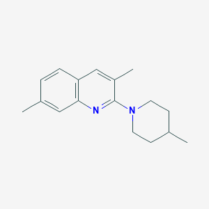 molecular formula C17H22N2 B5674203 3,7-dimethyl-2-(4-methyl-1-piperidinyl)quinoline 