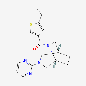 molecular formula C18H22N4OS B5674233 (1S*,5R*)-6-[(5-ethyl-3-thienyl)carbonyl]-3-(2-pyrimidinyl)-3,6-diazabicyclo[3.2.2]nonane 