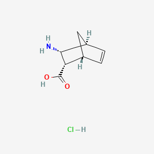 molecular formula C8H12ClNO2 B567424 (1R,2S,3R,4S)-3-aminobicyclo[2.2.1]hept-5-ene-2-carboxylic acid hydrochloride CAS No. 1242184-45-7