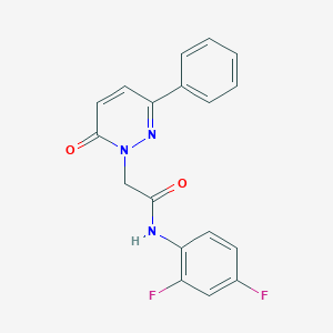 molecular formula C18H13F2N3O2 B5674241 N-(2,4-difluorophenyl)-2-(6-oxo-3-phenyl-1(6H)-pyridazinyl)acetamide 