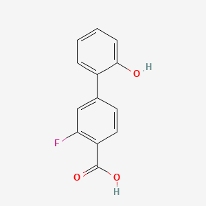 molecular formula C13H9FO3 B567425 3-氟-2'-羟基-[1,1'-联苯]-4-羧酸 CAS No. 1261975-31-8