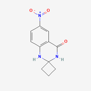 B567426 6-Nitrospiro[1,2,3,4-tetrahydroquinazoline-2,1'-cyclobutane]-4-one CAS No. 1272756-10-1