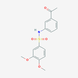 molecular formula C16H17NO5S B5674268 N-(3-acetylphenyl)-3,4-dimethoxybenzenesulfonamide 
