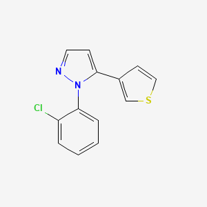 molecular formula C13H9ClN2S B567429 1-(2-chlorophenyl)-5-(thiophen-3-yl)-1H-pyrazole CAS No. 1269291-47-5