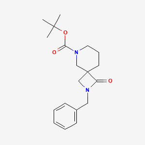 molecular formula C19H26N2O3 B567432 tert-Butyl 2-benzyl-1-oxo-2,6-diazaspiro[3.5]nonane-6-carboxylate CAS No. 1206969-63-2