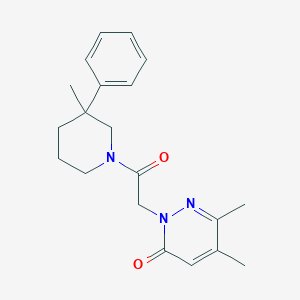molecular formula C20H25N3O2 B5674337 5,6-dimethyl-2-[2-(3-methyl-3-phenylpiperidin-1-yl)-2-oxoethyl]pyridazin-3(2H)-one 