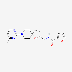 molecular formula C19H24N4O3 B5674345 N-{[8-(4-methylpyrimidin-2-yl)-1-oxa-8-azaspiro[4.5]dec-2-yl]methyl}-2-furamide 