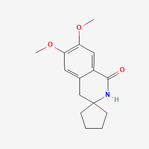 molecular formula C15H19NO3 B5674357 6',7'-dimethoxy-2'H-spiro[cyclopentane-1,3'-isoquinolin]-1'(4'H)-one CAS No. 6037-79-2