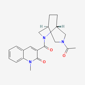 3-{[(1S*,5R*)-3-acetyl-3,6-diazabicyclo[3.2.2]non-6-yl]carbonyl}-1-methyl-2(1H)-quinolinone