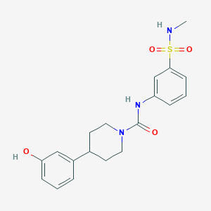 molecular formula C19H23N3O4S B5674419 4-(3-hydroxyphenyl)-N-{3-[(methylamino)sulfonyl]phenyl}piperidine-1-carboxamide 