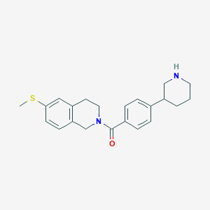 molecular formula C22H26N2OS B5674435 6-(methylthio)-2-(4-piperidin-3-ylbenzoyl)-1,2,3,4-tetrahydroisoquinoline 