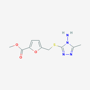 methyl 5-{[(4-amino-5-methyl-4H-1,2,4-triazol-3-yl)thio]methyl}-2-furoate