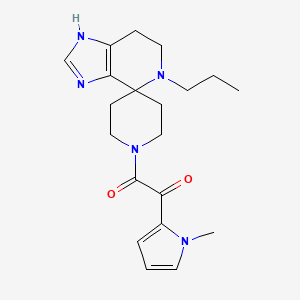 molecular formula C20H27N5O2 B5674457 1-(1-methyl-1H-pyrrol-2-yl)-2-oxo-2-(5-propyl-1,5,6,7-tetrahydro-1'H-spiro[imidazo[4,5-c]pyridine-4,4'-piperidin]-1'-yl)ethanone 