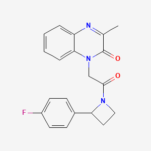 molecular formula C20H18FN3O2 B5674475 1-{2-[2-(4-fluorophenyl)azetidin-1-yl]-2-oxoethyl}-3-methylquinoxalin-2(1H)-one 
