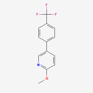 molecular formula C13H10F3NO B567448 2-甲氧基-5-[4-(三氟甲基)苯基]吡啶 CAS No. 1261467-29-1
