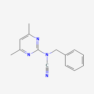 molecular formula C14H14N4 B5674494 benzyl(4,6-dimethyl-2-pyrimidinyl)cyanamide 