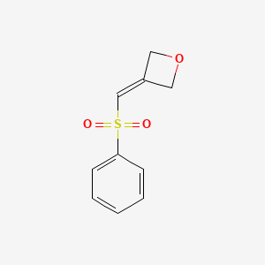 molecular formula C10H10O3S B567450 3-（（苯磺酰基）亚甲基）氧杂环丁烷 CAS No. 1221819-46-0
