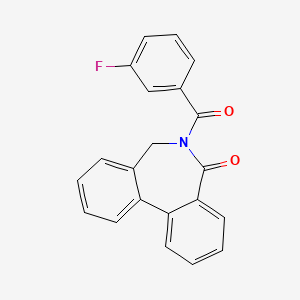 molecular formula C21H14FNO2 B5674500 6-(3-fluorobenzoyl)-6,7-dihydro-5H-dibenzo[c,e]azepin-5-one 