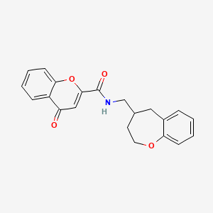 molecular formula C21H19NO4 B5674503 4-oxo-N-(2,3,4,5-tetrahydro-1-benzoxepin-4-ylmethyl)-4H-chromene-2-carboxamide 