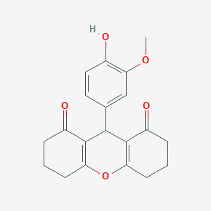 molecular formula C20H20O5 B5674505 9-(4-羟基-3-甲氧基苯基)-3,4,5,6,7,9-六氢-1H-呫吨-1,8(2H)-二酮 