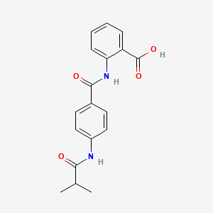 molecular formula C18H18N2O4 B5674511 2-{[4-(isobutyrylamino)benzoyl]amino}benzoic acid 