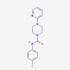 molecular formula C16H17FN4O B5674517 N-(4-fluorophenyl)-4-(2-pyridinyl)-1-piperazinecarboxamide 