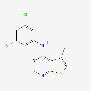 molecular formula C14H11Cl2N3S B5674525 N-(3,5-dichlorophenyl)-5,6-dimethylthieno[2,3-d]pyrimidin-4-amine 