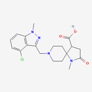 8-[(4-chloro-1-methyl-1H-indazol-3-yl)methyl]-1-methyl-2-oxo-1,8-diazaspiro[4.5]decane-4-carboxylic acid