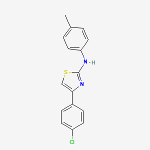 molecular formula C16H13ClN2S B5674578 4-(4-chlorophenyl)-N-(4-methylphenyl)-1,3-thiazol-2-amine 