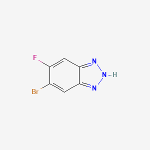 molecular formula C6H3BrFN3 B567459 6-Bromo-5-fluoro-1H-benzo[d][1,2,3]triazole CAS No. 1242336-69-1