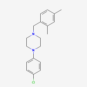 molecular formula C19H23ClN2 B5674595 1-(4-chlorophenyl)-4-(2,4-dimethylbenzyl)piperazine 