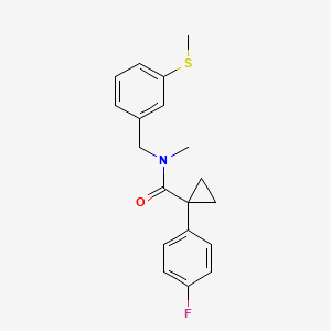 molecular formula C19H20FNOS B5674622 1-(4-fluorophenyl)-N-methyl-N-[3-(methylthio)benzyl]cyclopropanecarboxamide 