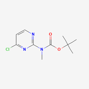 molecular formula C10H14ClN3O2 B567464 tert-Butyl (4-chloropyrimidin-2-yl)(methyl)carbamate CAS No. 1240594-10-8